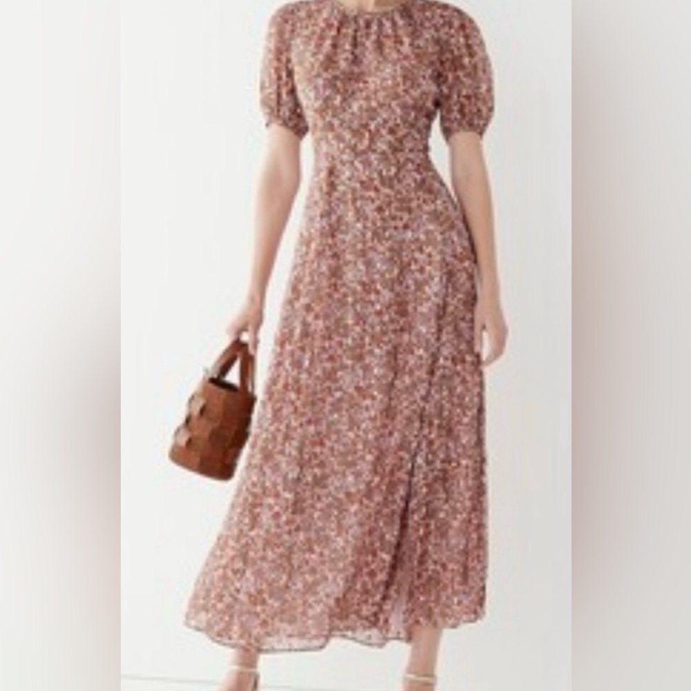 J. Crew Blush Floral Maxi Dress